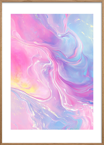 **Lyd af flydende silke** - Oak Frame, With White Border