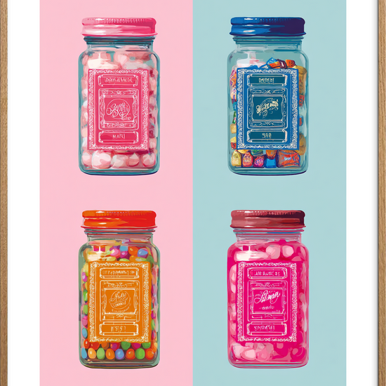 Smagen af barndommens klang - Oak Frame, With White Border