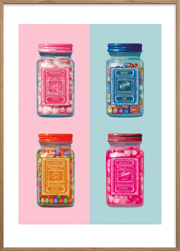 Smagen af barndommens klang - Oak Frame, With White Border