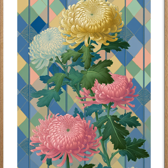 Silkeblød farveklang - Oak Frame, With White Border