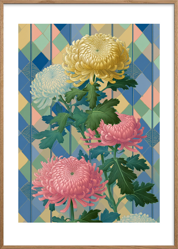 Silkeblød farveklang - Oak Frame, With White Border