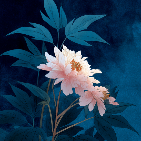 Nattens hvisken i blomst - No Frame, No Border