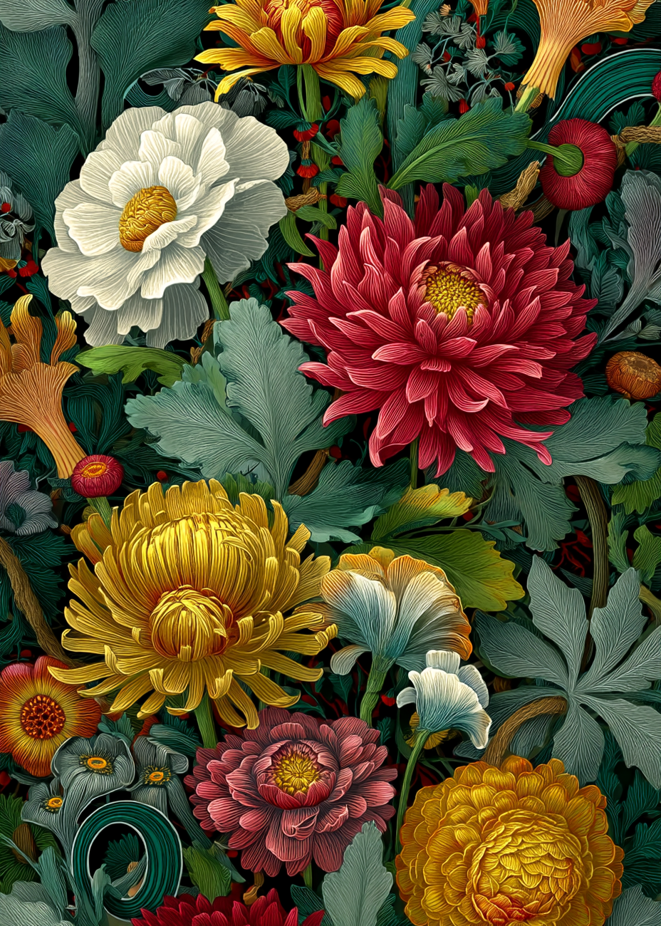 Hviskende blomsternes symfoni - No Frame, No Border