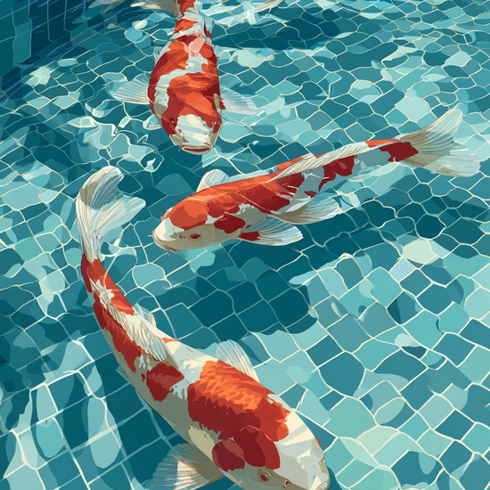 Silkesus af farvet skæl - No Frame, No Border