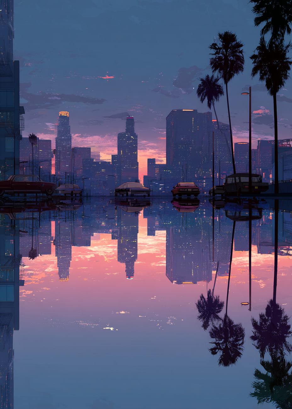 Byens hvisken ved solnedgang - No Frame, No Border