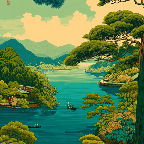 Vindens hvisken over søen - No Frame, No Border