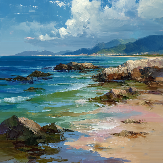 Havets hvisken ved klippen - No Frame, No Border