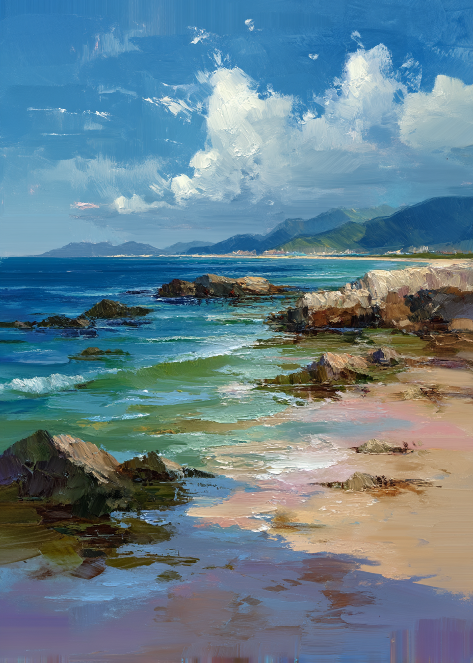 Havets hvisken ved klippen - No Frame, No Border