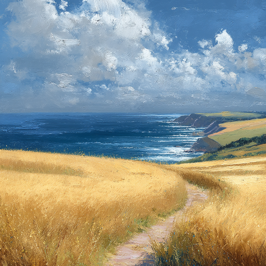 Havets hvisken over marker - No Frame, No Border