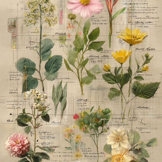 Blomsternes hvisken på papir - No Frame, No Border