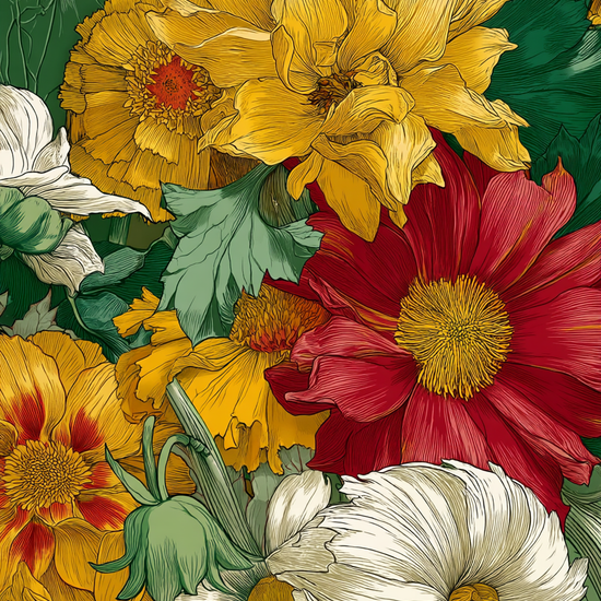 Silkesus i blomsterhaven - No Frame, No Border