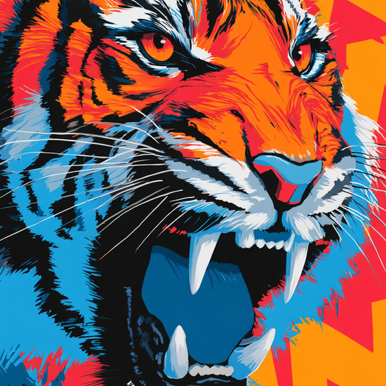 Vibrerende brøl af farver - No Frame, No Border