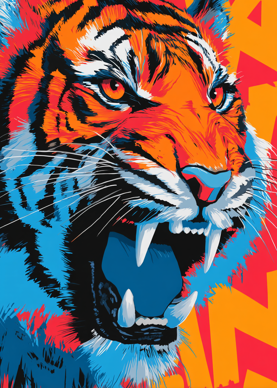 Vibrerende brøl af farver - No Frame, No Border