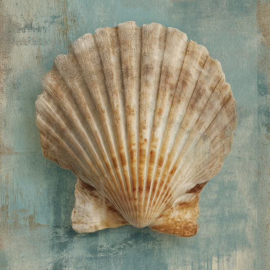 Havsus i kammuslingens skal - No Frame, No Border