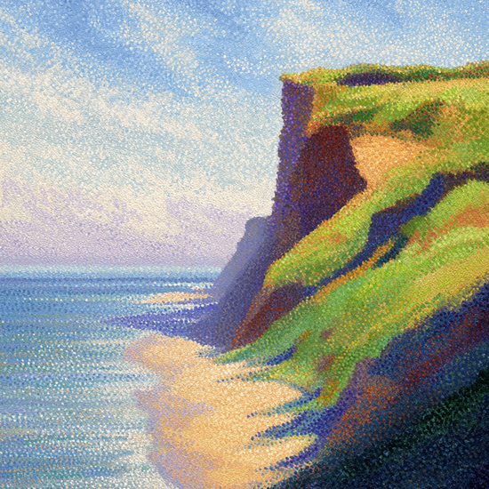 Havets hvisken mod klippekant - No Frame, No Border