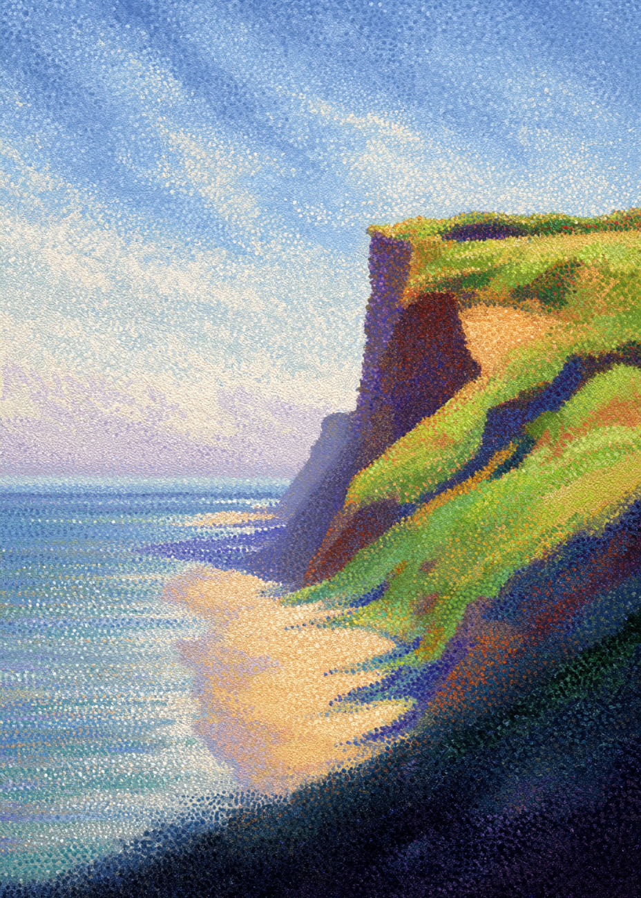 Havets hvisken mod klippekant - No Frame, No Border