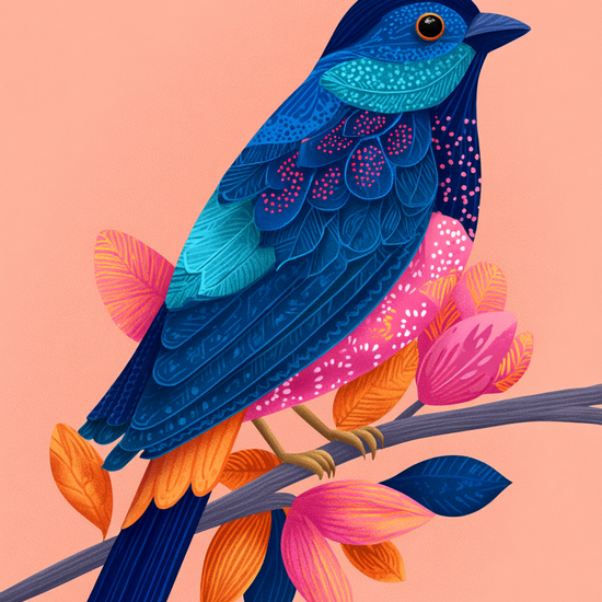 Blå fjer hvisker melodier - No Frame, No Border