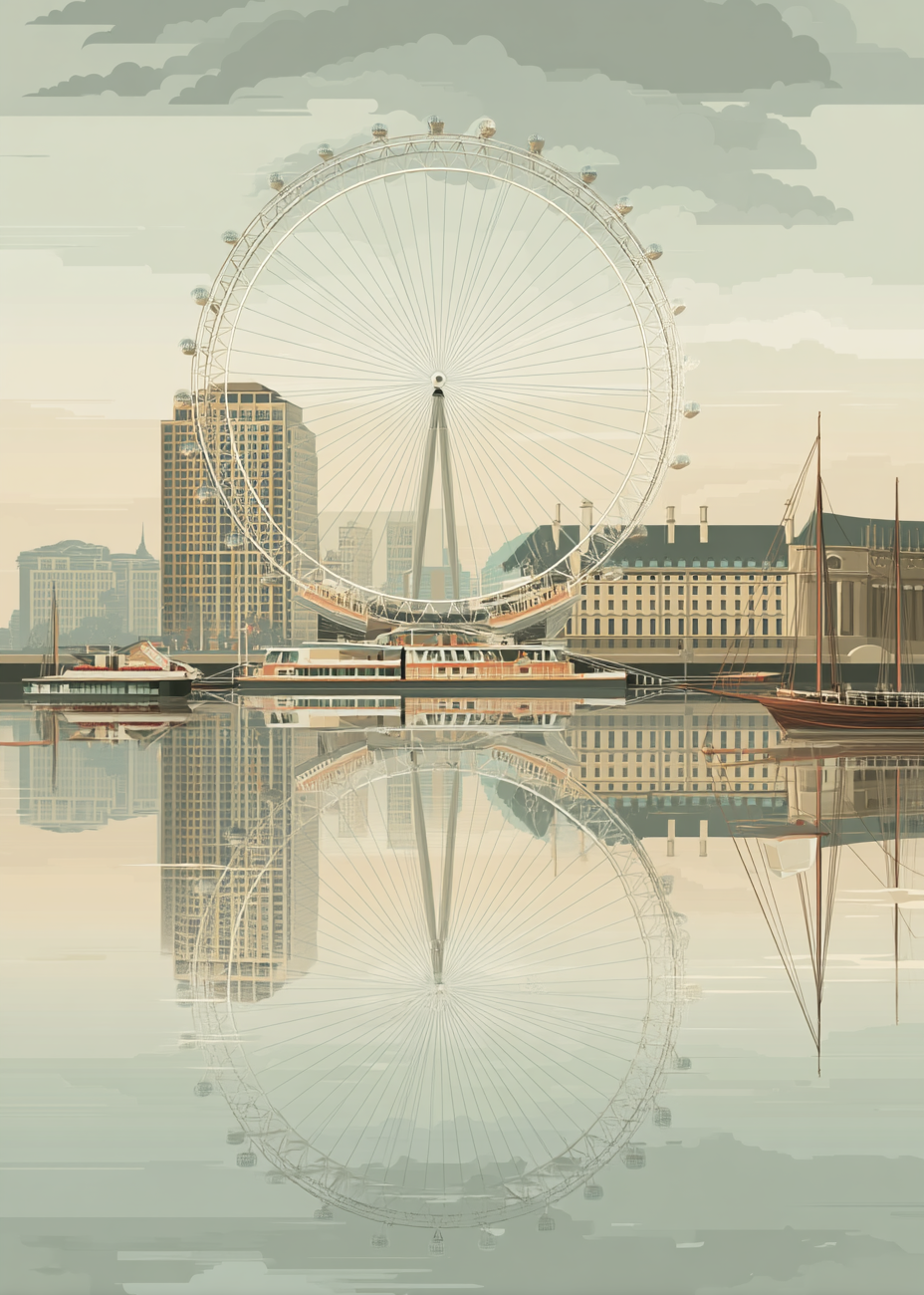 Sus over spejlende by - No Frame, No Border