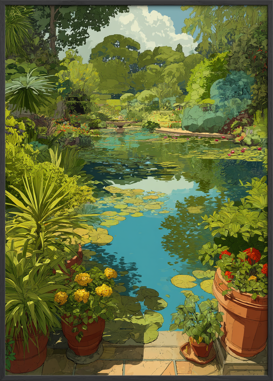 Vandets hvisken ved dammen - Black Frame, No Border