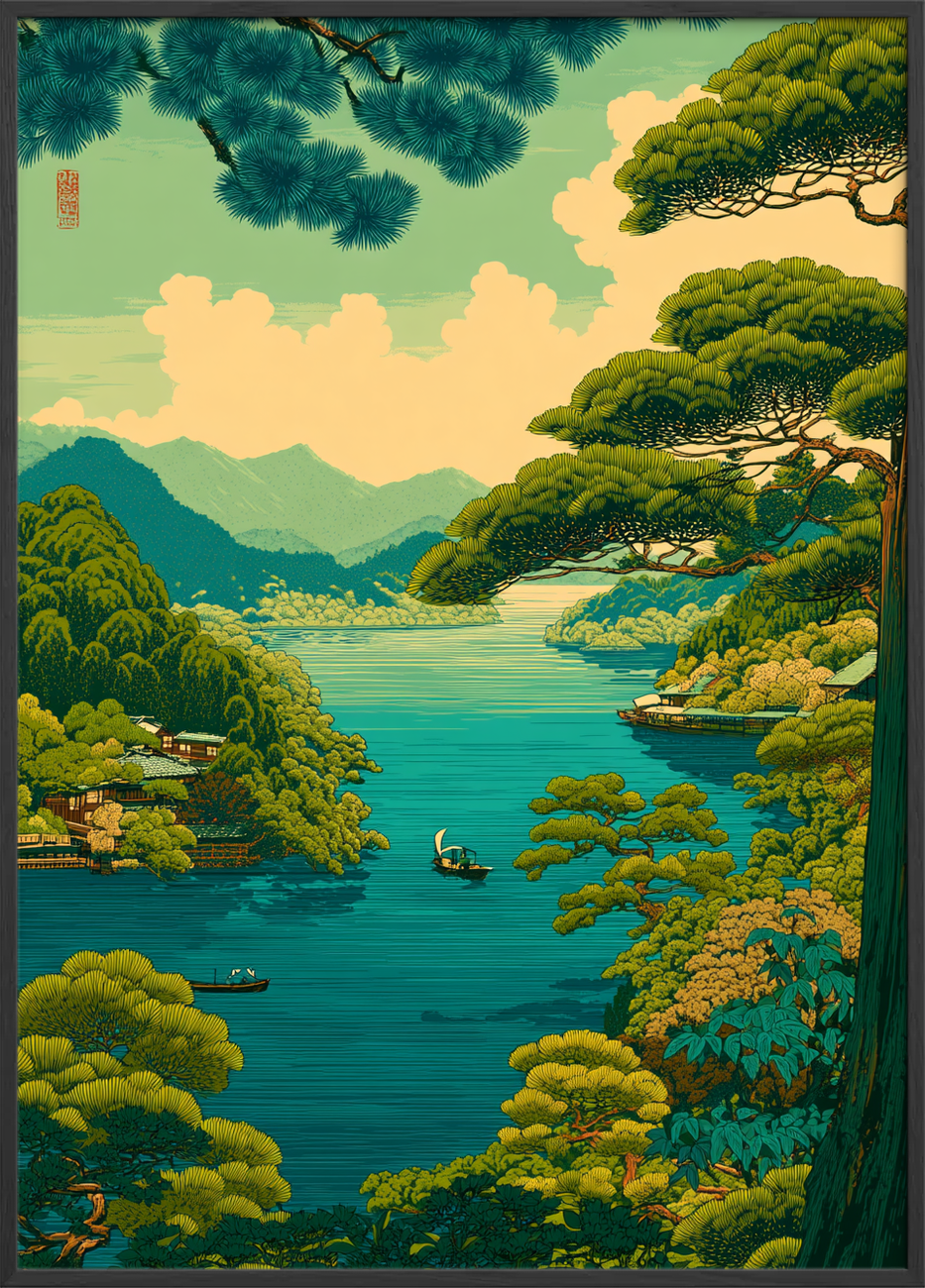 Vindens hvisken over søen - Black Frame, No Border