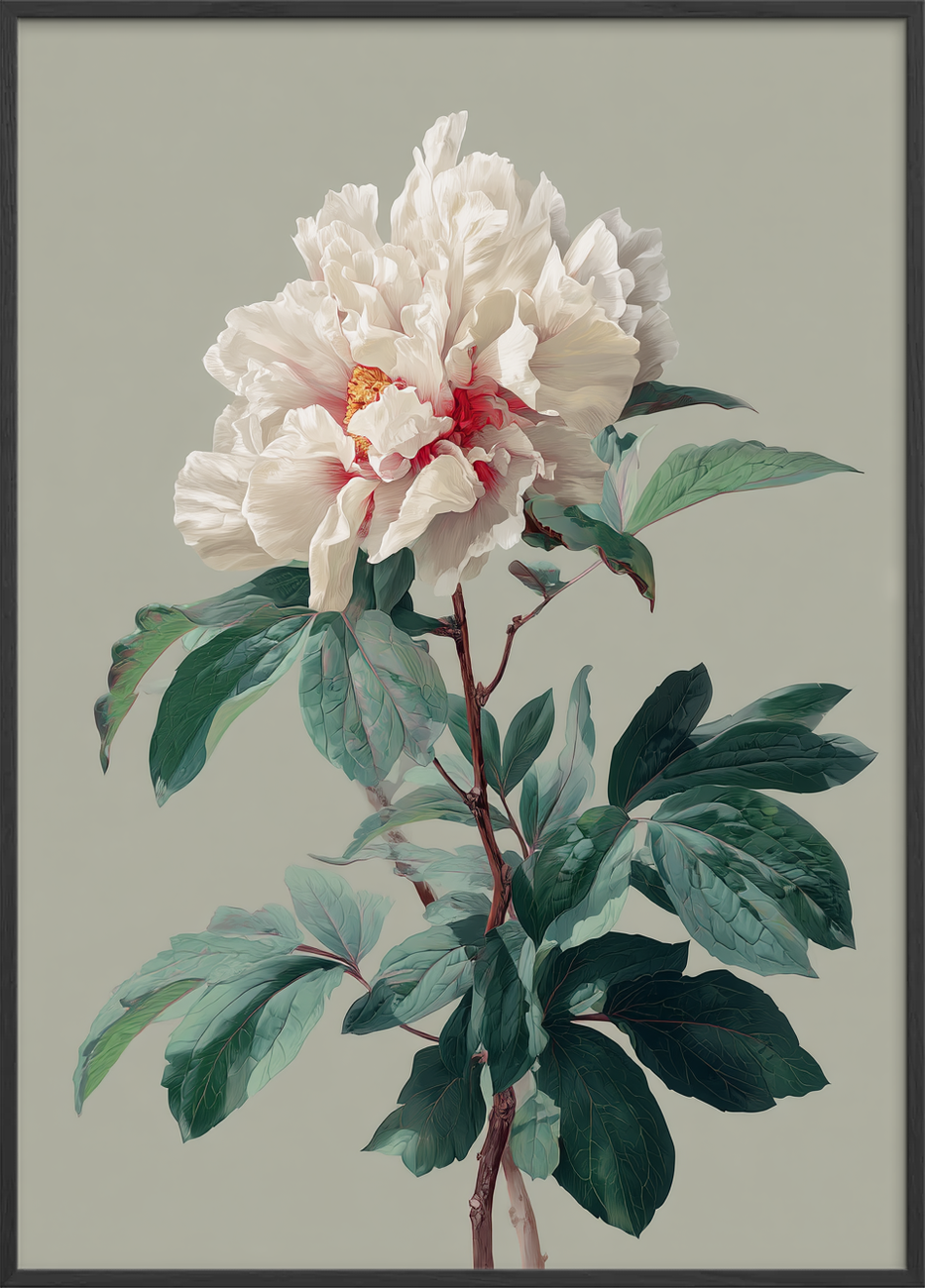 Suk fra silkeblød blomst - Black Frame, No Border