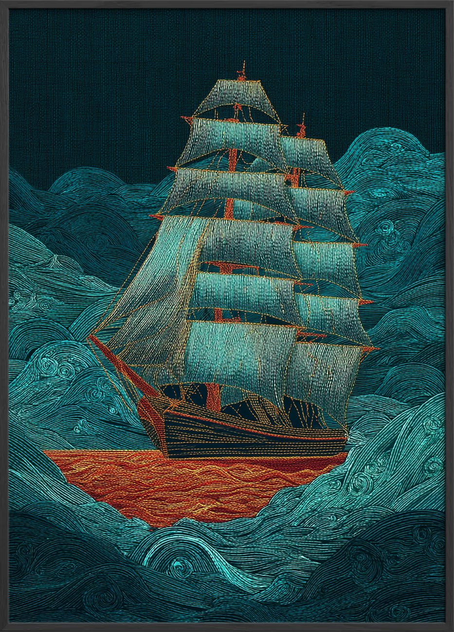 Havets hvisken under sejl - Black Frame, No Border