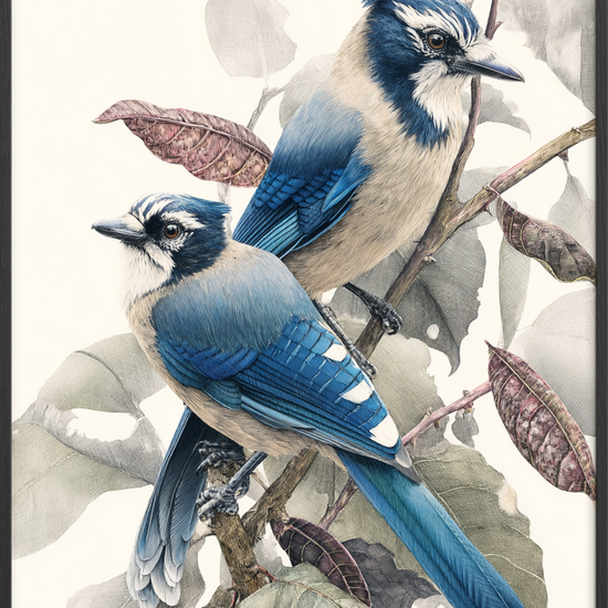 Blå hvisken i grenene - Black Frame, No Border