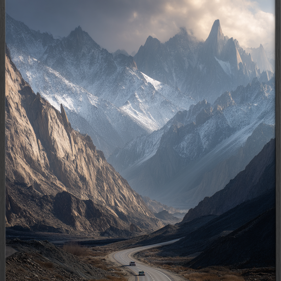 Bjergenes stille hjertebank - Black Frame, No Border