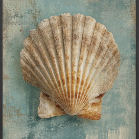 Havsus i kammuslingens skal - Black Frame, No Border