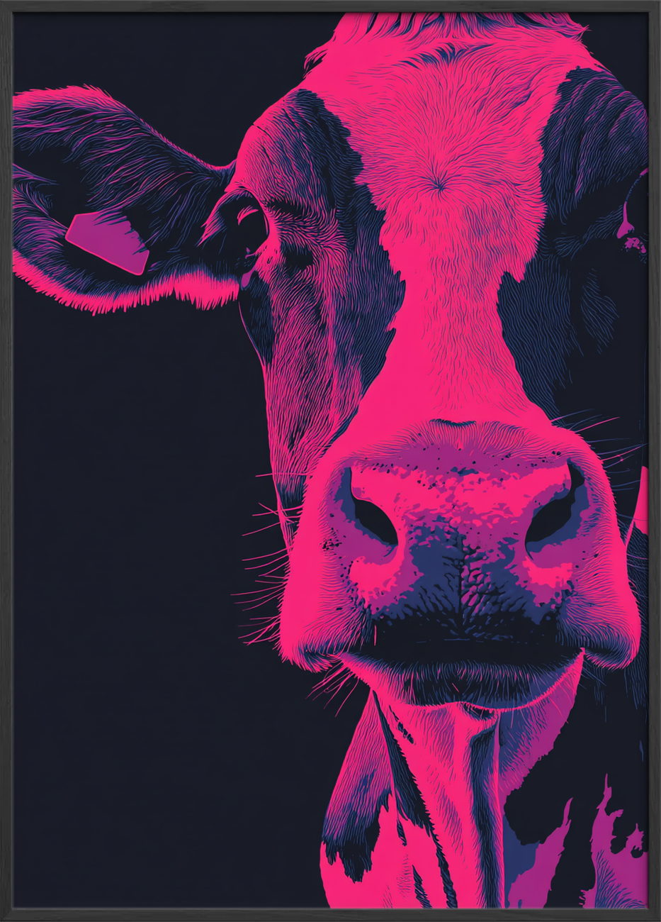 Neonkoens stille åndedræt - Black Frame, No Border