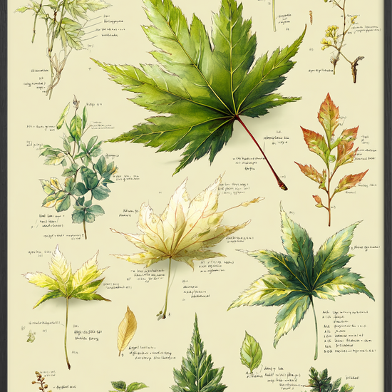 Grøn hvisken på papir - Black Frame, No Border