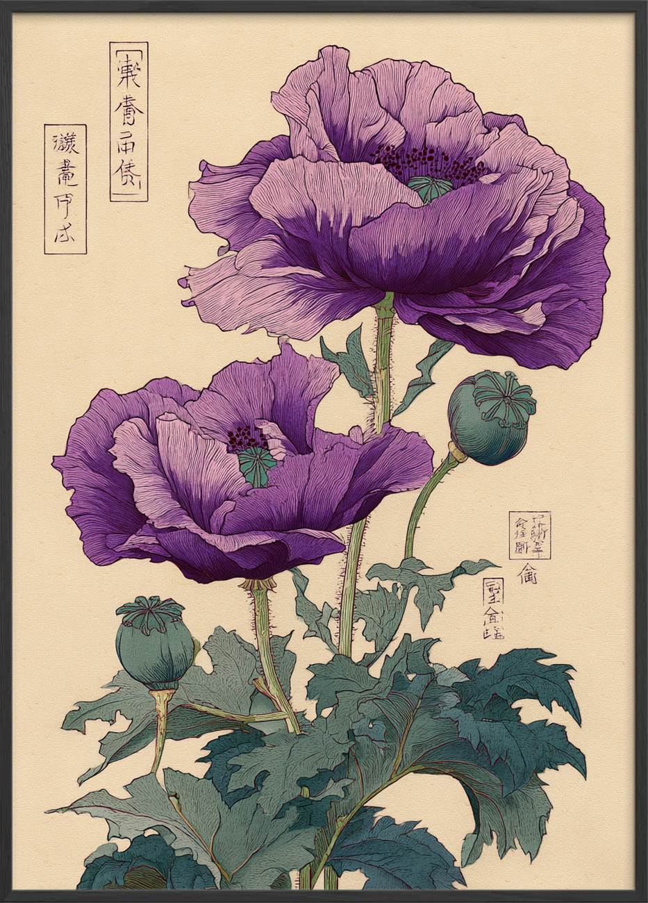 Hvisken fra lilla kronblade - Black Frame, No Border