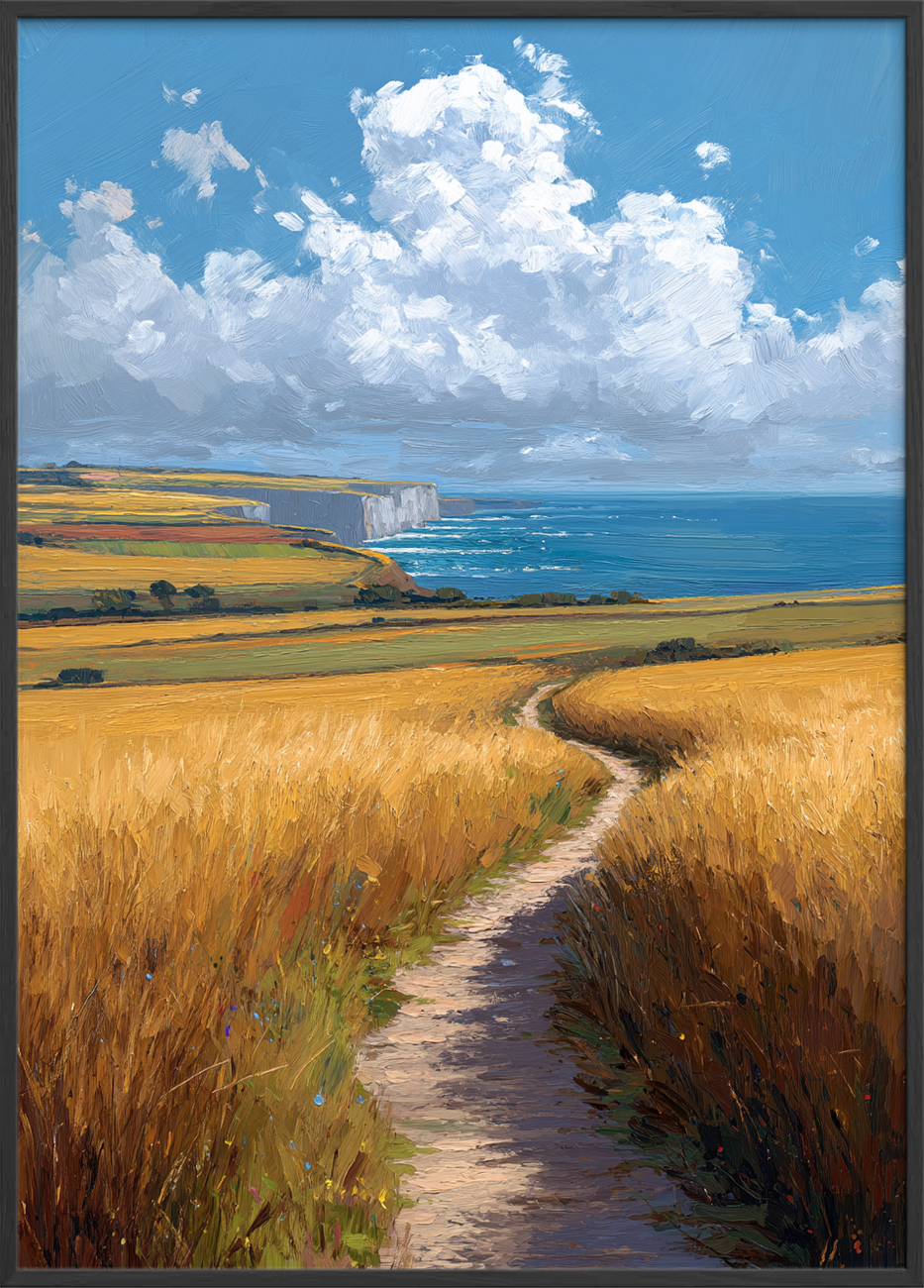 Havets hvisken langs stien - Black Frame, No Border