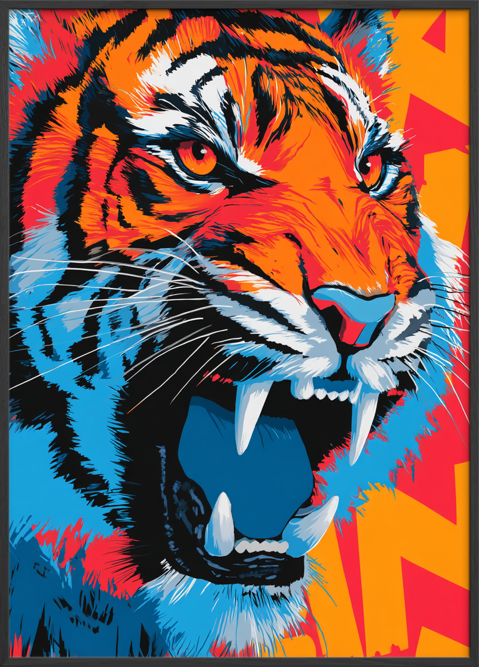 Vibrerende brøl af farver - Black Frame, No Border