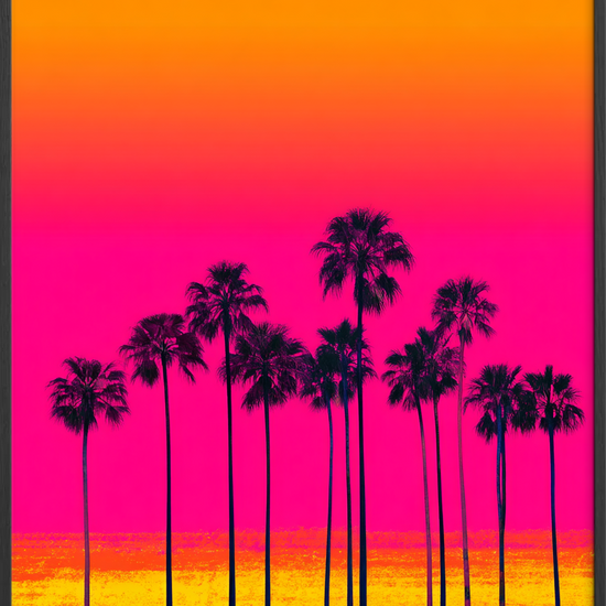 Sommerens sus i neon - Black Frame, No Border