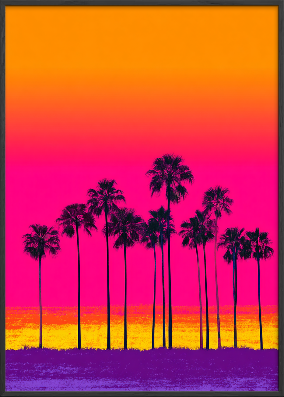 Sommerens sus i neon - Black Frame, No Border