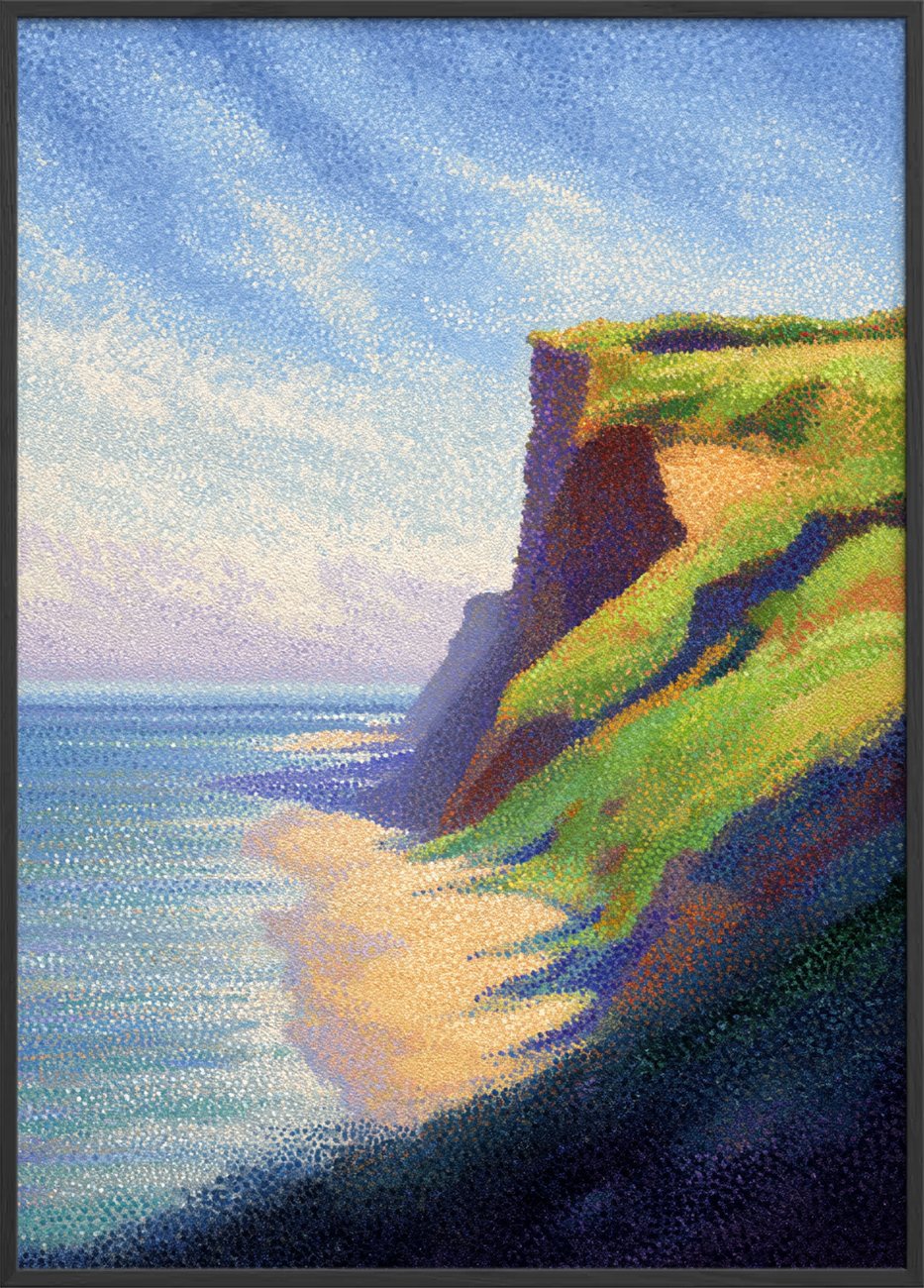 Havets hvisken mod klippekant - Black Frame, No Border