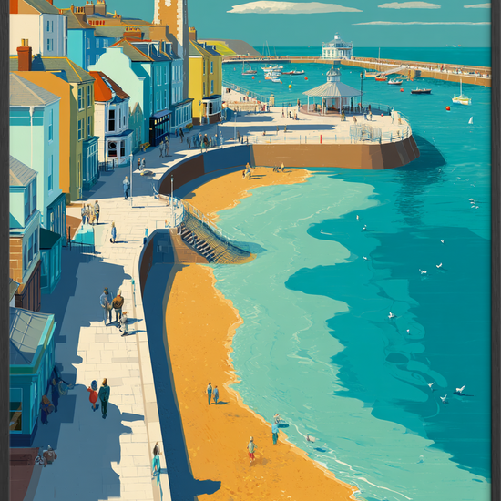 Havets sang ved molen - Black Frame, No Border