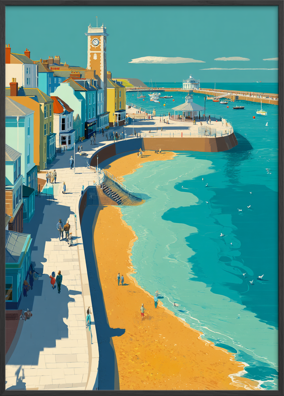 Havets sang ved molen - Black Frame, No Border