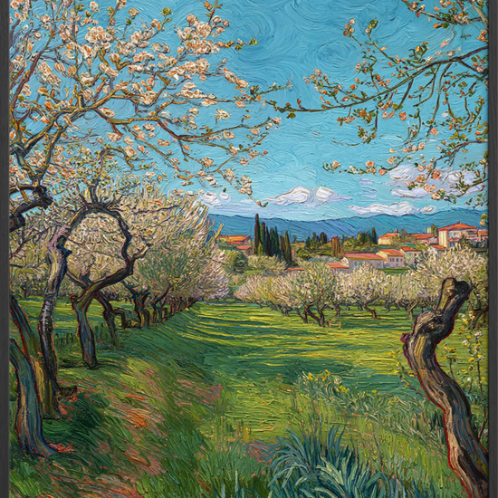 Vinden der hvisker i blomster - Black Frame, No Border