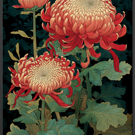 Fløjlsblomsternes varme hvisken - Black Frame, No Border