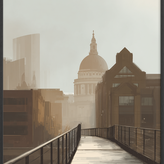 Hviskende bro mod kuppel - Black Frame, No Border