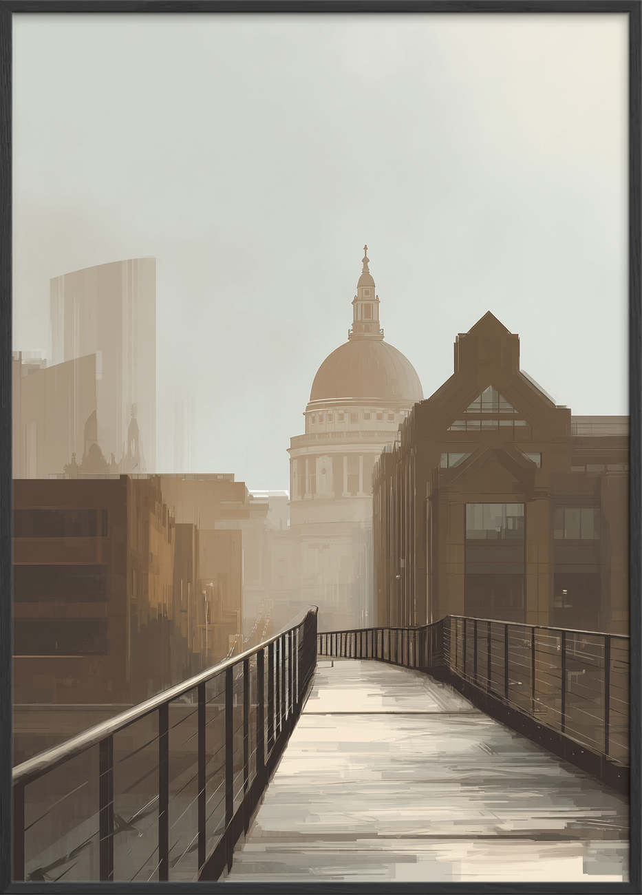 Hviskende bro mod kuppel - Black Frame, No Border