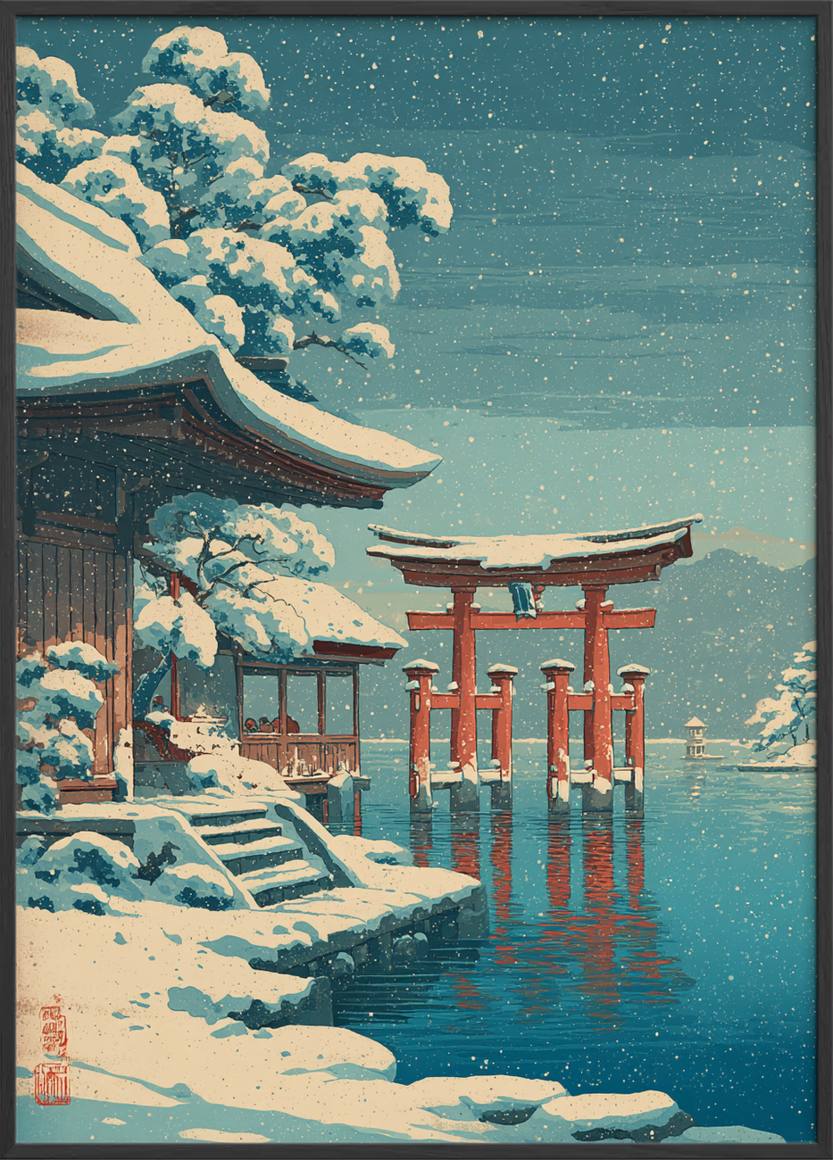 Vinterens hvisken på vandet - Black Frame, No Border