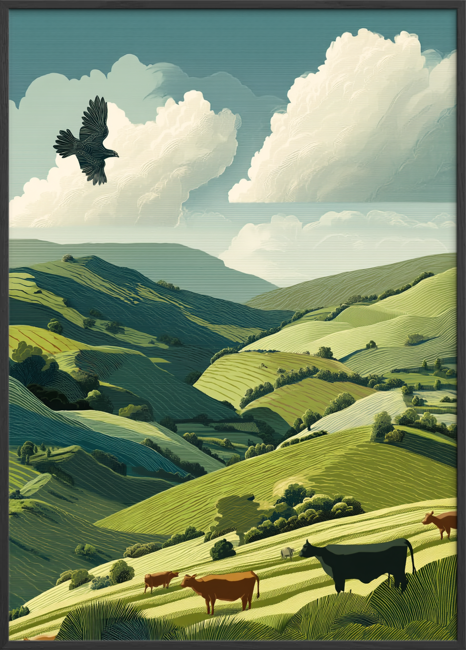 Skyernes hvisken over dalen - Black Frame, No Border