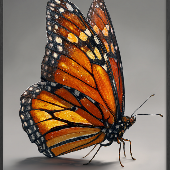 Sommerfuglens silkebløde hvisken - Black Frame, No Border