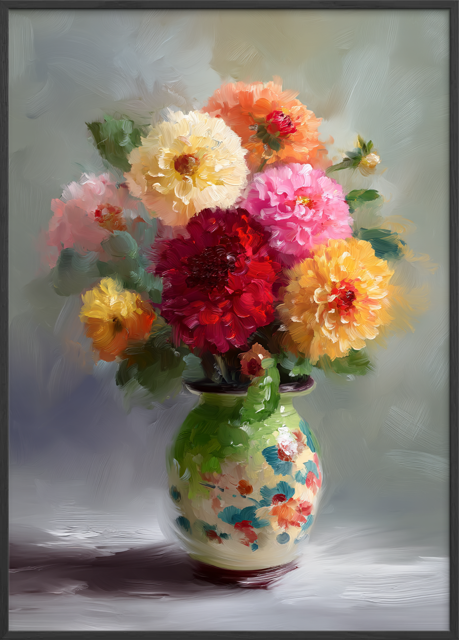 Smagen af sommerblomster - Black Frame, No Border