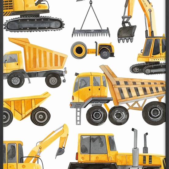 Buldrende gule maskiners sang - Black Frame, No Border