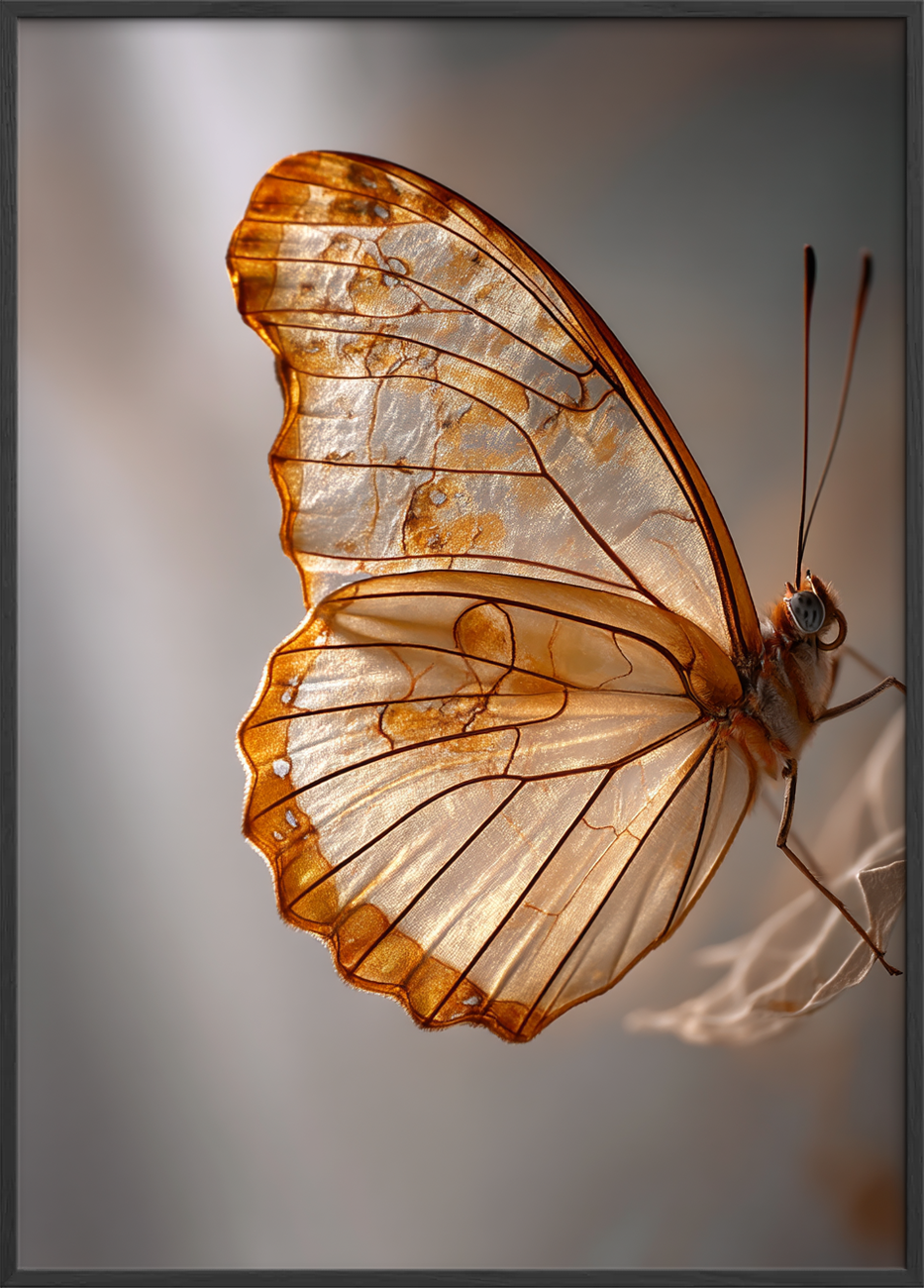 Vingesus i gyldent lys - Black Frame, No Border