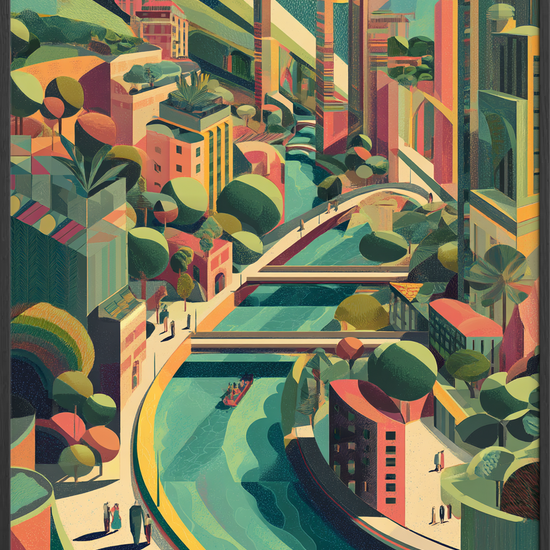 Byens hvisken af vand - Black Frame, No Border